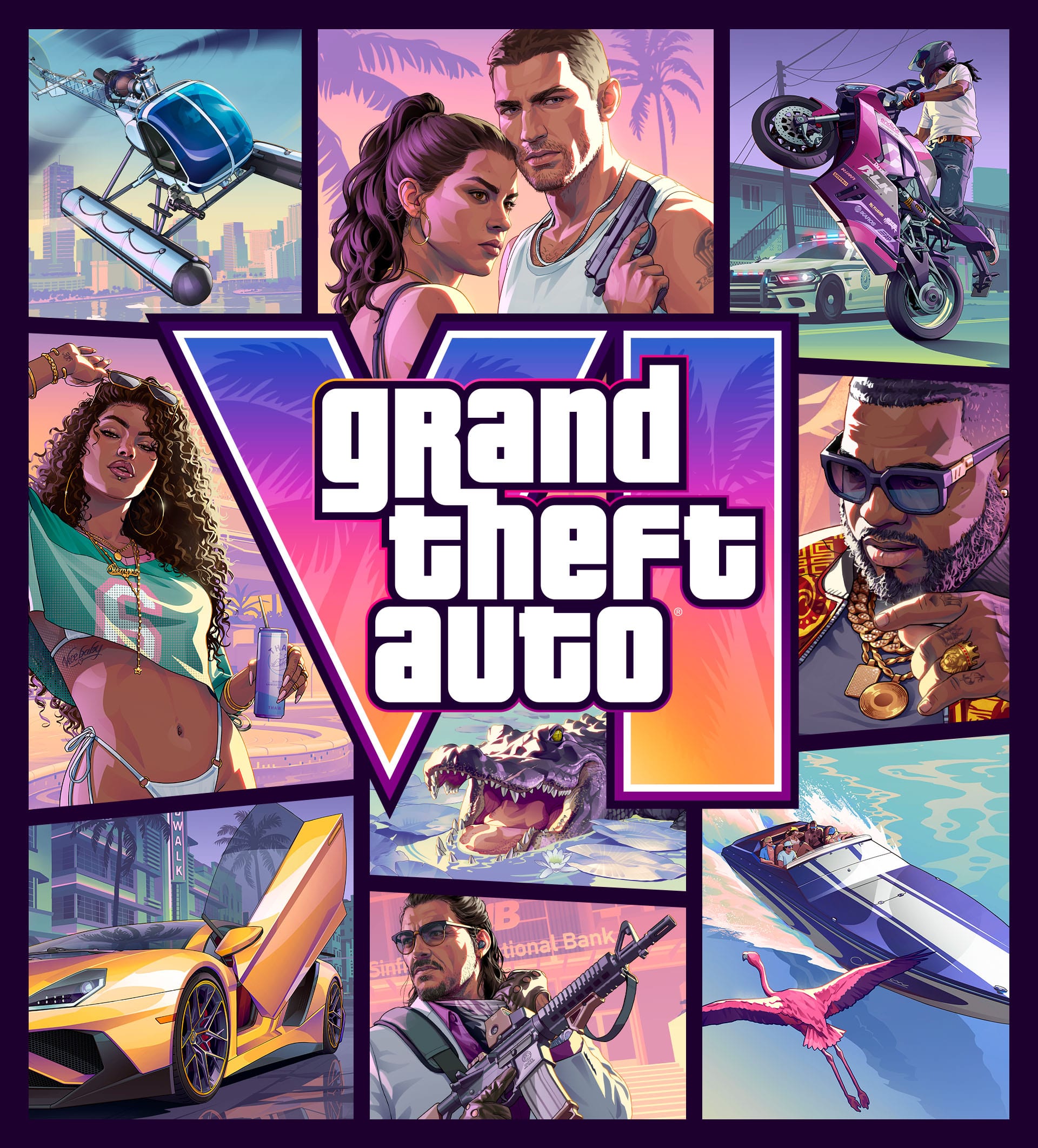 Official GTA VI poster art from Rockstar Games